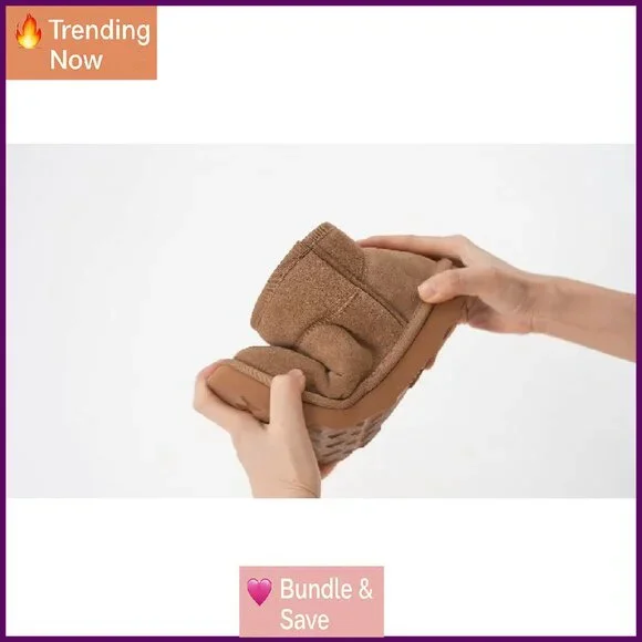 Women's Genuine Suede Winter Boots Water Resistant Faux Fur Lined Memory Foam